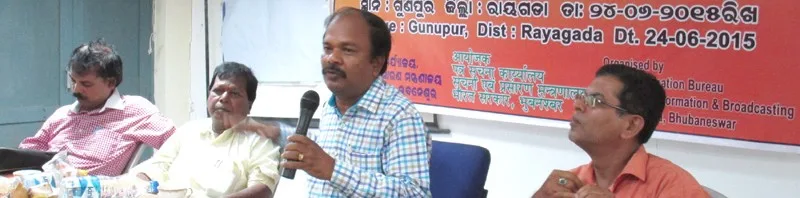 The Senior Journalist, Shri Basant Kumar Sahu interacting with the Rural Journalists on..