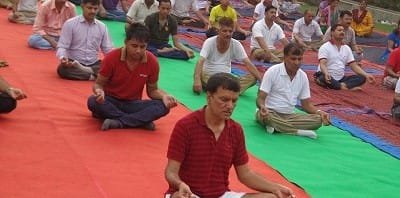 OMVIR SINGH BISHNOI,DCP/1ST BN. TAKES INITIATIVE ORGANIZE 3 DAYS YOGA CAMP AT..