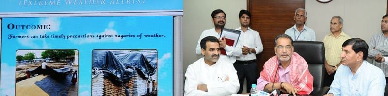 The Union Minister for Agriculture, Shri Radha Mohan Singh launching the Web-portal..