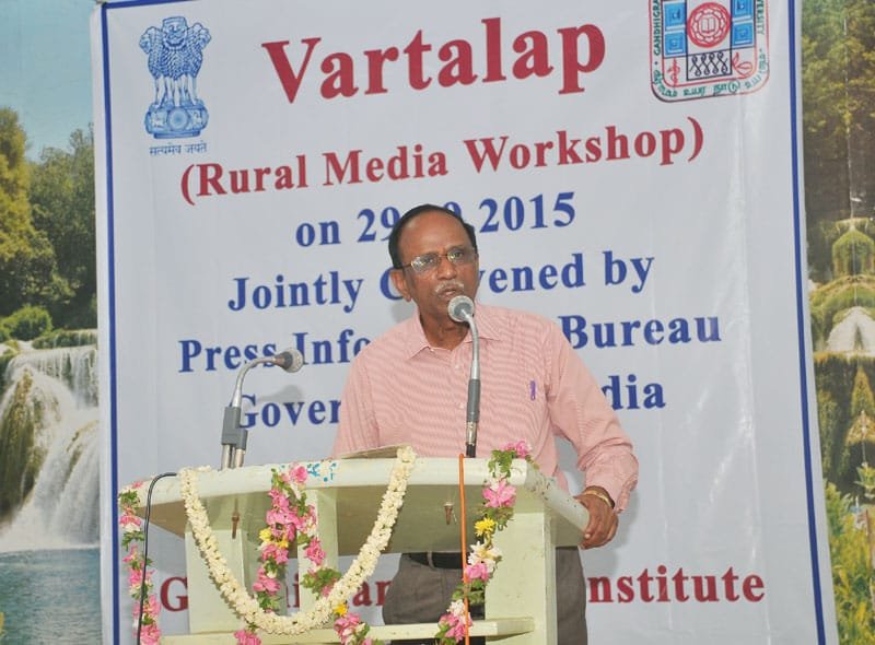 The Vice Chancellor, Gandhigram Rural University, Dr. S. Natarajan delivering the..