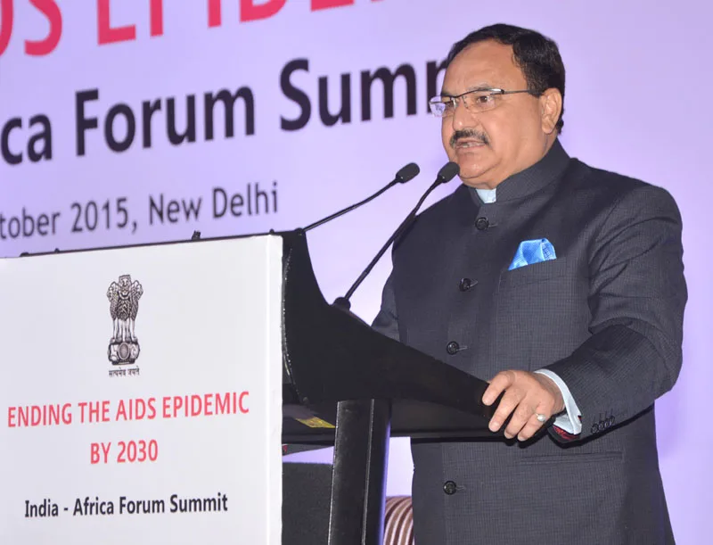 The Union Minister for Health & Family Welfare, Shri J.P. Nadda addressing a..