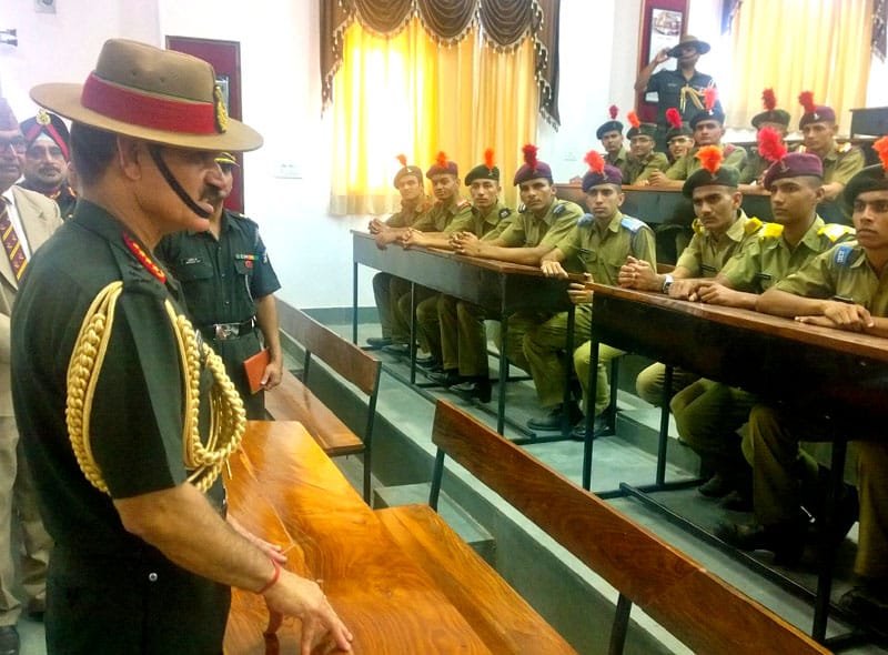 The Chief of Army Staff, General Dalbir Singh addressing the cadets of his Almamater Sainik School,..