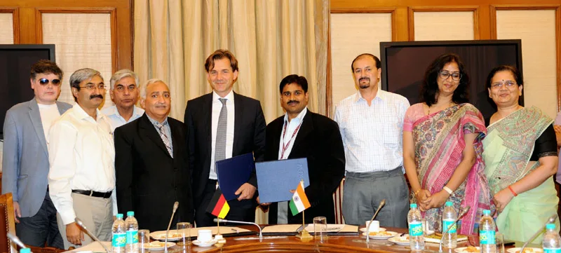The Joint Secretary, Department of Economic Affairs, Shri S. Selvakumar and Mr. Roland Siller, ..