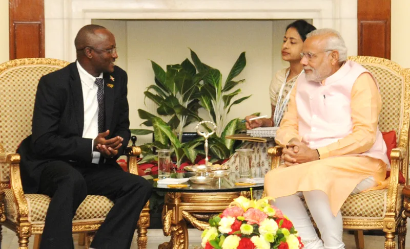 The Prime Minister, Shri Narendra Modi meeting the Vice-President of the Republic of Burundi, ..
