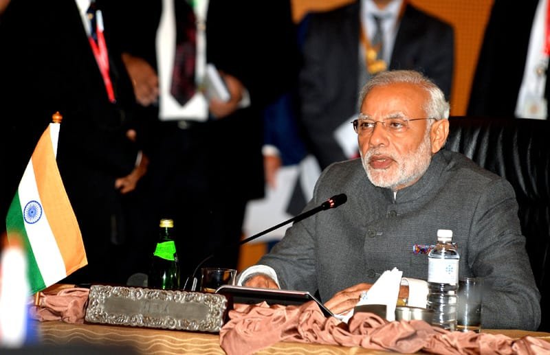 The Prime Minister, Shri Narendra Modi giving his Opening Statement at the 13th ASEAN-India Summit,..