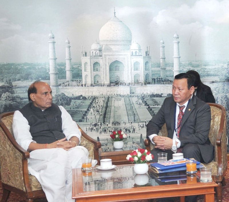 The Union Home Minister, Shri Rajnath Singh meeting the Deputy Prime Minister of Mongolia..