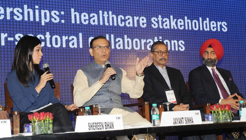 The Minister of State for Finance, Shri Jayant Sinha addressing a special session on ‘Universal Health Assurance’ at the 12th India Health Summit, on the theme “Collaborating with Government in Achieving India’s Health Goals”, in New Delhi