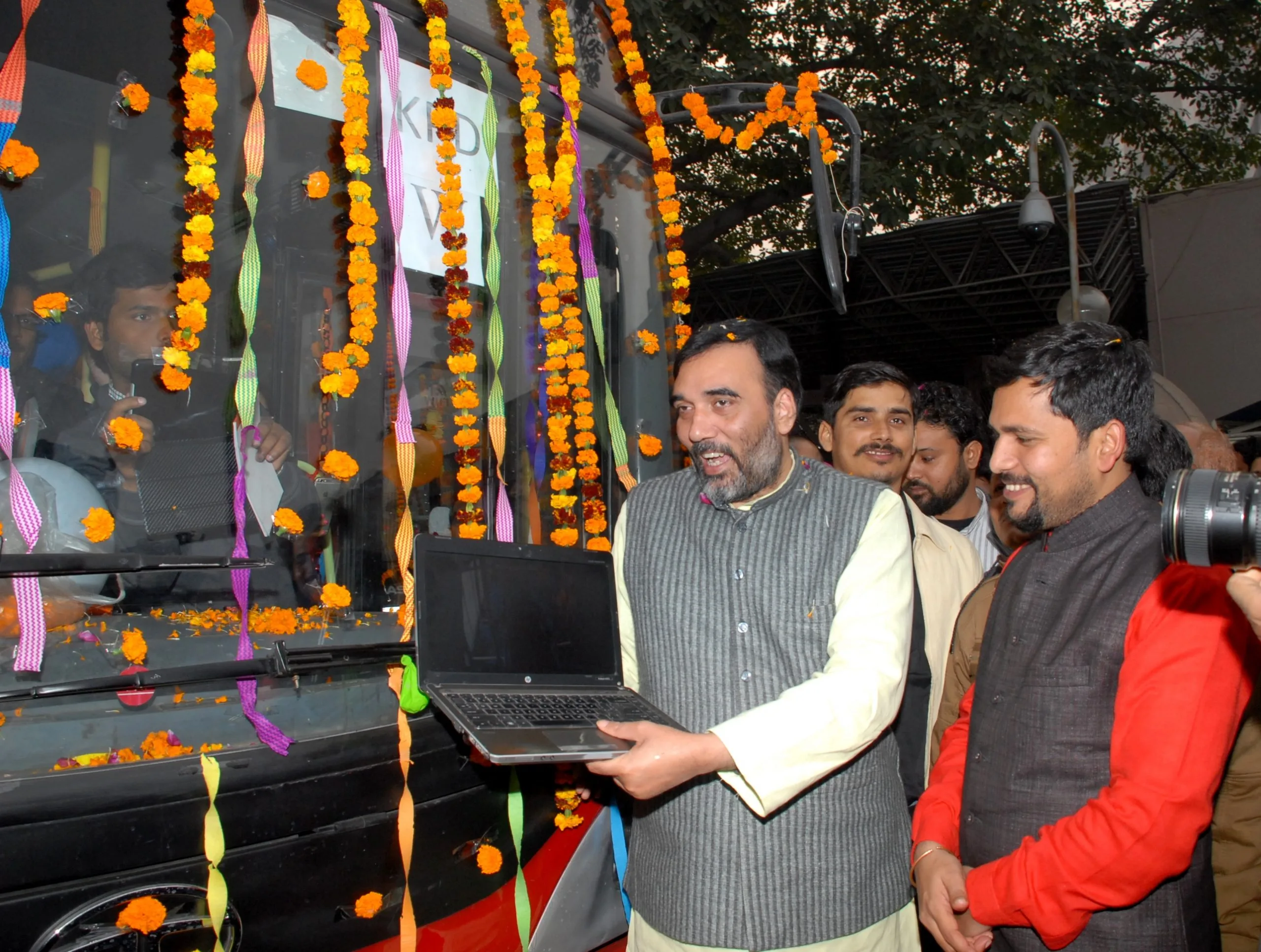 TRANSPORT MINISTER DELHI GOPAL RAI INAUGRATES DTC WI-FI FACILITATED BUSES