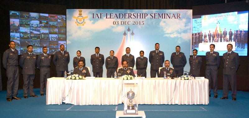 The Chief of the Air Staff, Air Chief Marshal Arup Raha at the Indian Air Force Leadership Seminar, in New Delhi