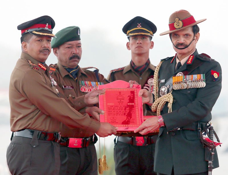 The Chief of Army Staff, General Dalbir Singh presenting Unit Citation during..