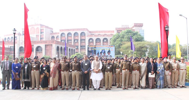 The Union Home Minister, Shri Rajnath Singh in a group photograph at the..