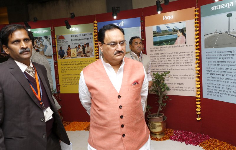 The Union Minister for Health & Family Welfare, Shri J.P. Nadda visiting the DAVP exhibition,..