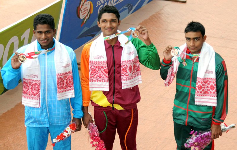 Sajan Prakash (INDIA) won Gold Medal, KT Cherantha De Silva (SRI LANKA) won ..