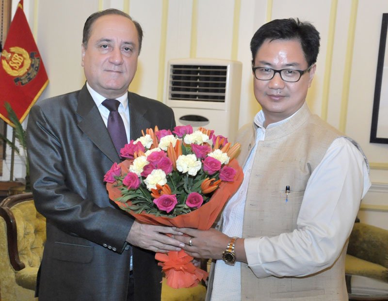 The Ambassador of the Syrian Arab Republic to India, Dr. Riad Kamel Abbas calling on..