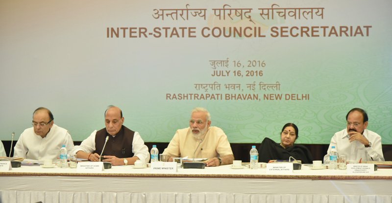 The Prime Minister, Shri Narendra Modi at the eleventh Inter-State Council Meeting, at Rashtrapati Bhavan, in New Delhi