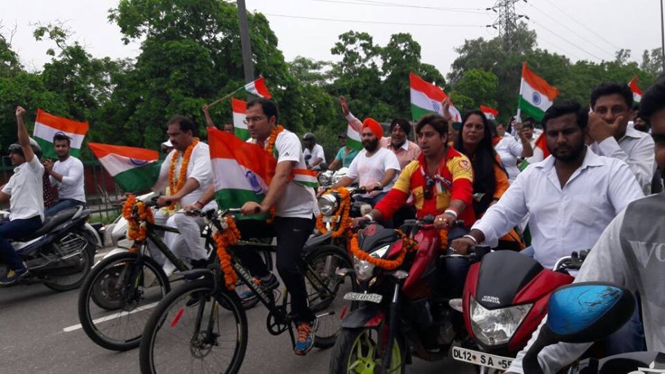 MP PARVESH SAHIB SINGH VERMA INITIATES TIRANGA YATRA