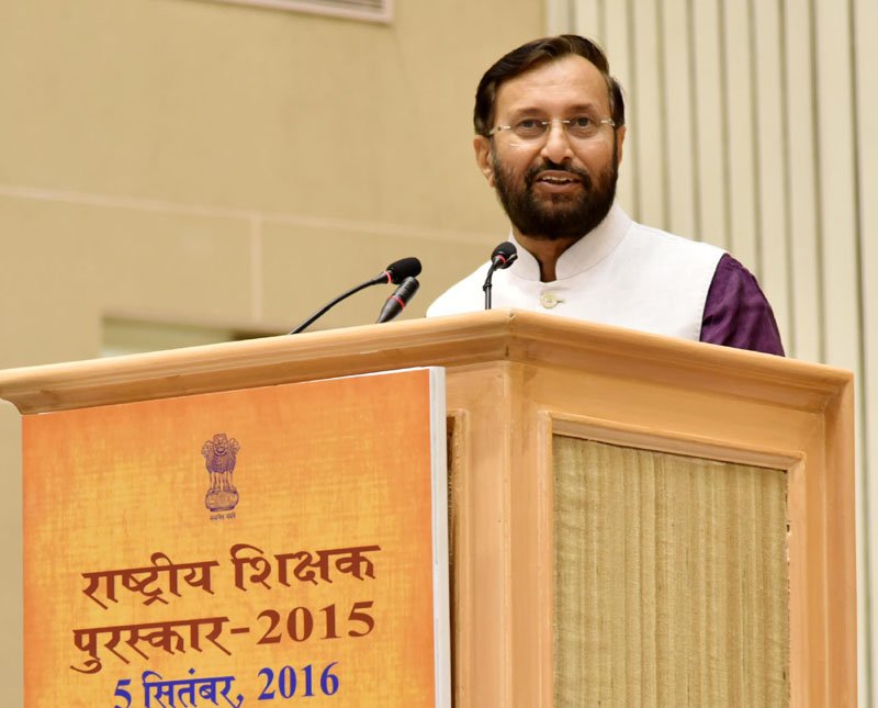 The Union Minister for Human Resource Development, Shri Prakash Javadekar addressing..