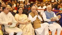 The Prime Minister, Shri Narendra Modi and other dignitaries at a Civil Investiture Ceremony, at Rashtrapati Bhavan, in New Delhi