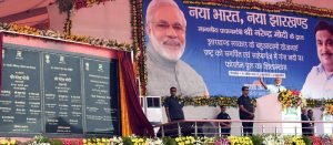 The Prime Minister, Shri Narendra Modi addressing the gathering at a function, in Sahibganj, ..