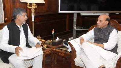 NOBEL LAUREATE KAILASH SATYARTHI MEET RAJNATH SINGH