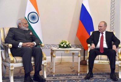 PRIME MINISTER OF INDIA MEETS VLADIMIR PUTIN