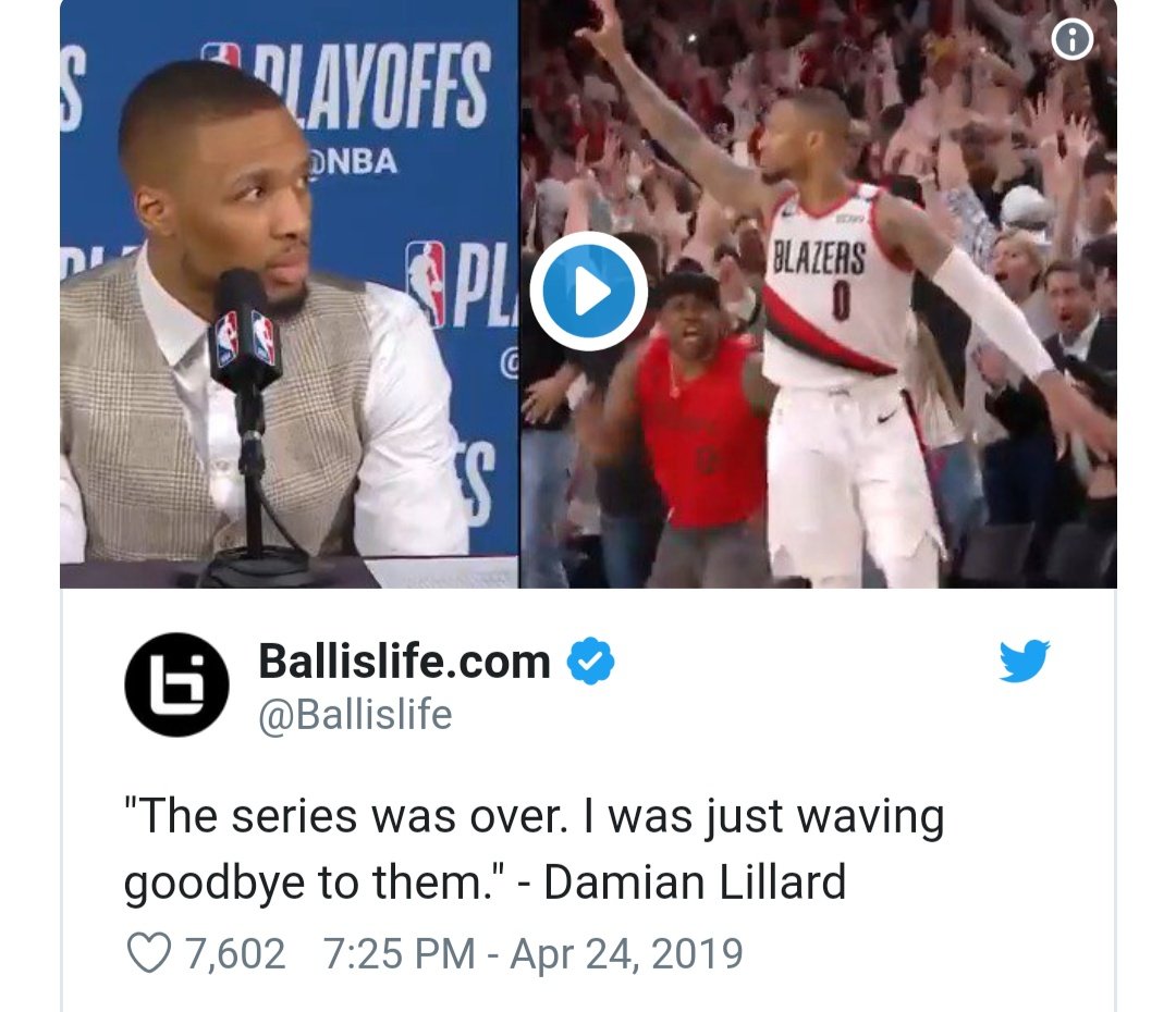 Damian Lillard explains why he waved goodbye to Russell Westbrook after hitting series-winning shot