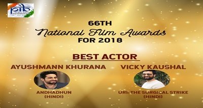 Ayushmann Khurrana, Vicky Kaushal bag National Film Award for best actor