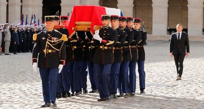 Coffin Of Late French President Jacques Chirac