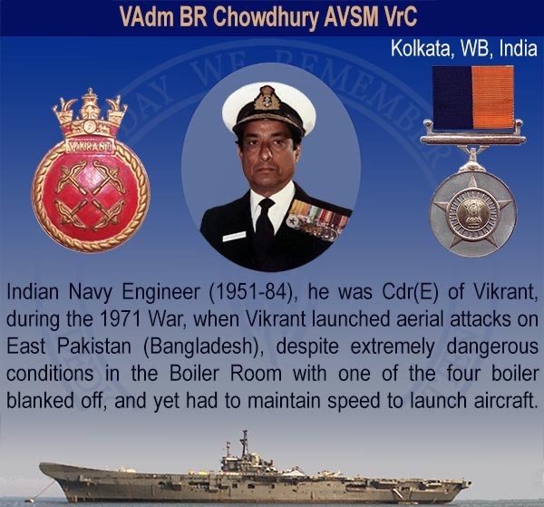 INS SHIVAJI RECEIVES THE ORIGINAL ‘VIR CHAKRA’ OF LATE VICE ADM BENOY ROY CHOWDHURY AT A SOLEMN CEREMONY