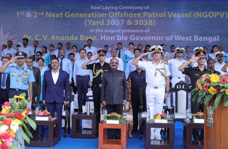 KEEL LAYING OF FIRST AND SECOND NGOPV (YARD 3037 & 3038)