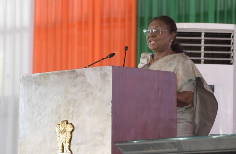 PRESIDENT OF INDIA LAYS FOUNDATION STONES FOR VARIOUS DEVELOPMENTAL PROJECTS AT RAIRANGPUR