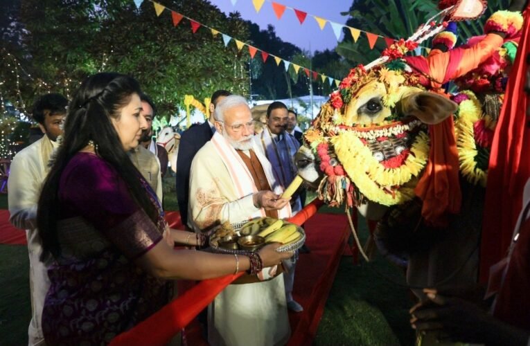Prime Minister attends Sankranti and Pongal celebrations at the residence of Union Minister Shri G. Kishan Reddy