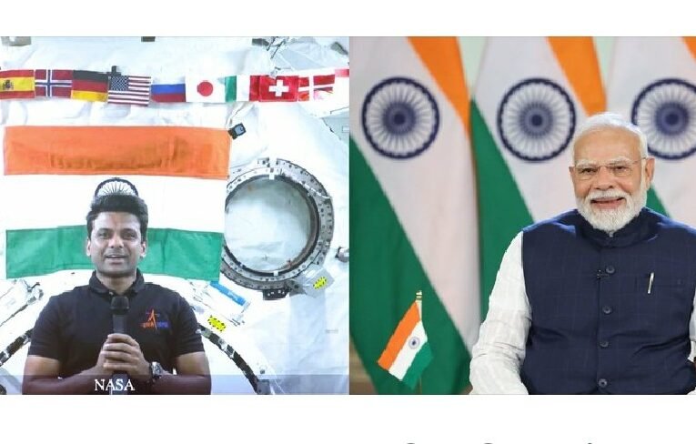 PM interacts with Group Captain Shubhanshu Shukla, who is aboard ISS