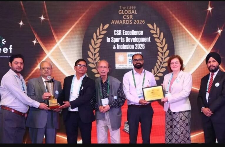 REC Limited honoured with the “GEEF Global CSR Award 2026” under the category of “CSR Excellence in Sports Development & Inclusion 2026”.